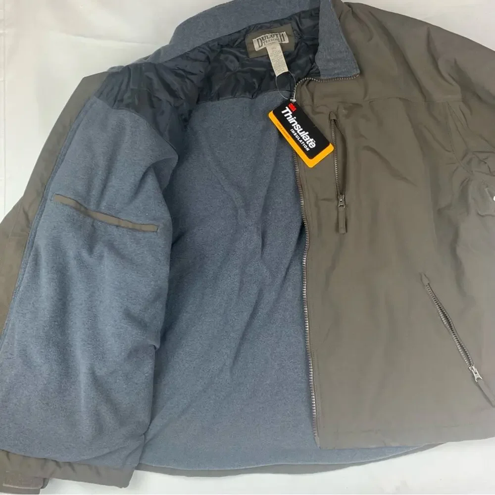 Duluth Trading Co Mens 3x dark green gray new Quilted Nylon Jacket